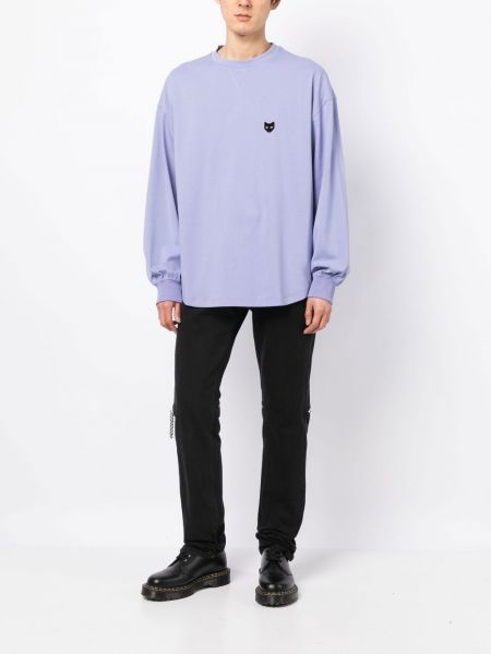 Marškinėliai ilgomis rankovėmis Zzero By Songzio violetinė