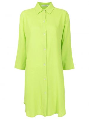 Sukienka koszulowa na guziki Lenny Niemeyer zielona