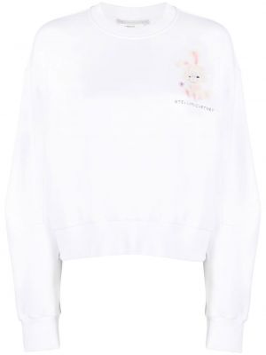 Sweatshirt aus baumwoll mit print Stella Mccartney weiß