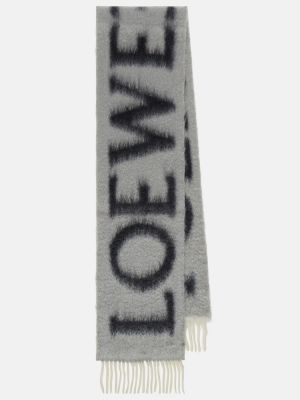 Mohérový vlněný šál Loewe šedý