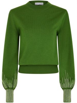 Vlněný svetr Rabanne zelený