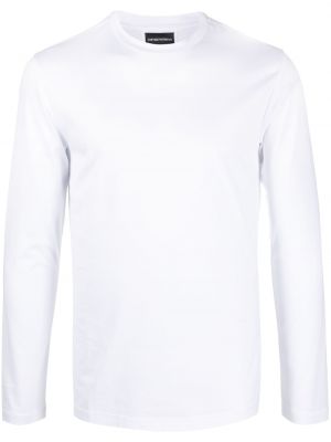 Långärmad t-shirt Emporio Armani vit