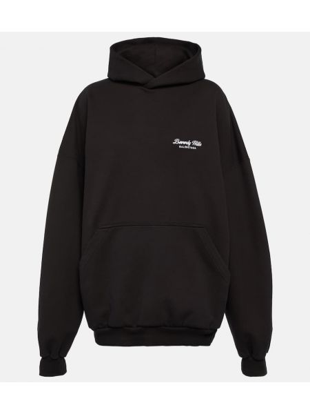 Överdimensionerad bomull hoodie Balenciaga rosa