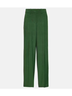Kalhoty s vysokým pasem relaxed fit Jacquemus zelené