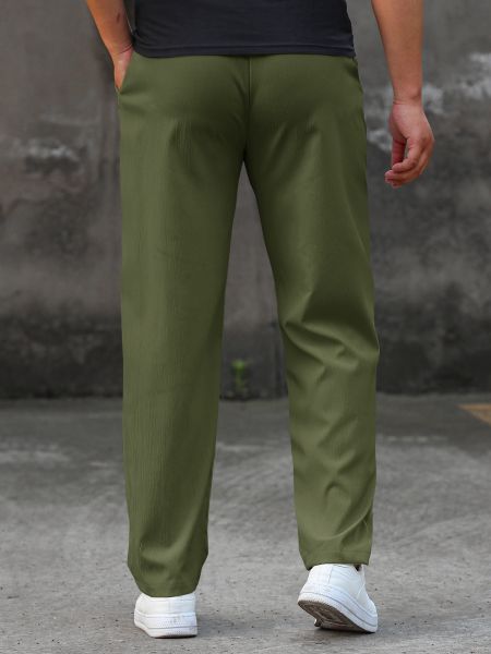 Прямые брюки свободного кроя Manfinity зеленые