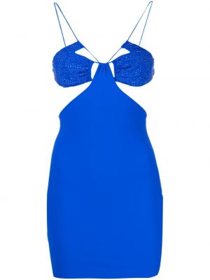 Κοκτέιλ φόρεμα με πετραδάκια Amazuìn μπλε