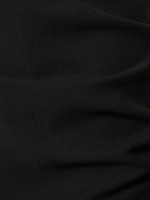 Sukienka mini bez rękawów z krepy Monot czarna