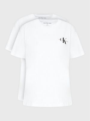 Slim fit póló Calvin Klein Jeans Plus fehér