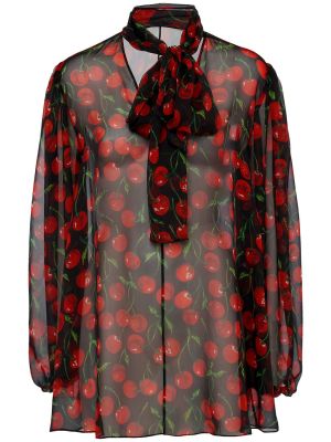 Šifonová hodvábna košeľa Dolce & Gabbana