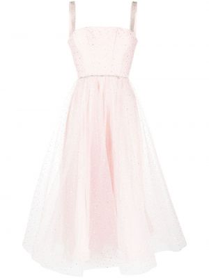 Robe à imprimé en cristal Nissa rose