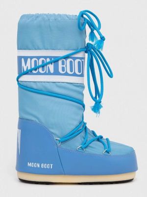 Нейлоновые зимние ботинки Moon Boot синие