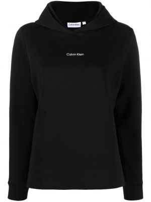 Mikina s kapucňou s potlačou Calvin Klein čierna