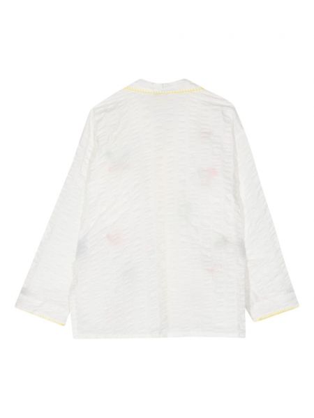 Medvilninė siuvinėta marškiniai Mira Mikati balta