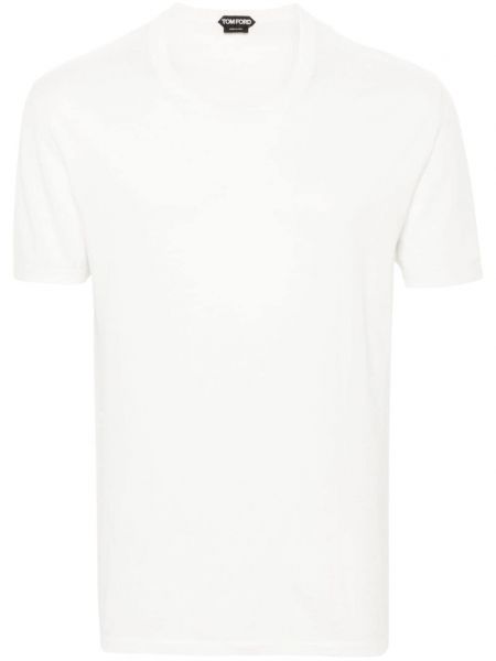 Bavlněné tričko Tom Ford bílé