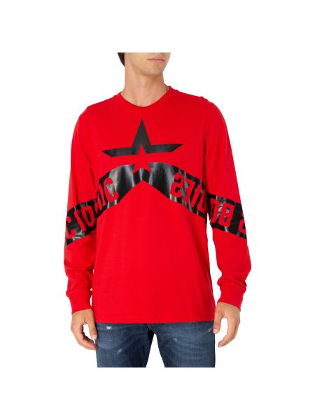 Sweter w gwiazdy Diesel czerwony