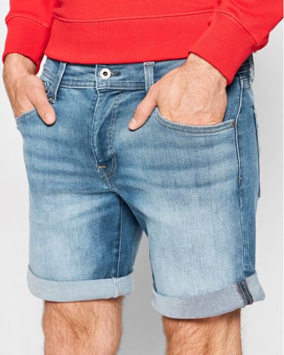 Slim fit farmer rövidnadrág Pepe Jeans kék