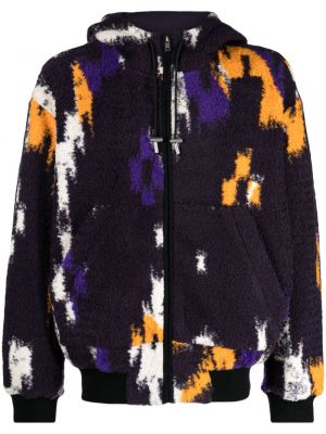 Flīsa kapučdžemperis ar rāvējslēdzēju Marant violets