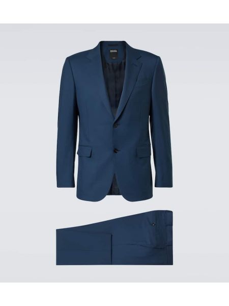 Ull dress Zegna blå