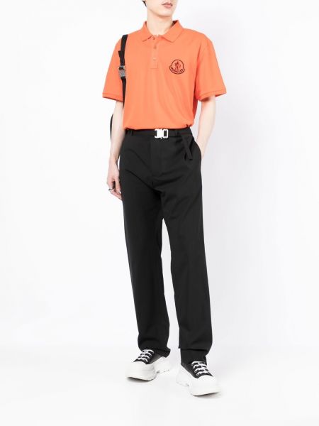 Siuvinėta polo marškinėliai Moncler oranžinė