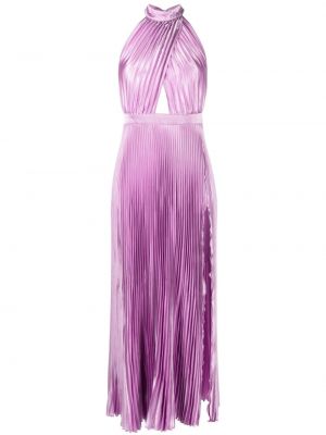 Plisované koktejlové šaty L'idée fialové