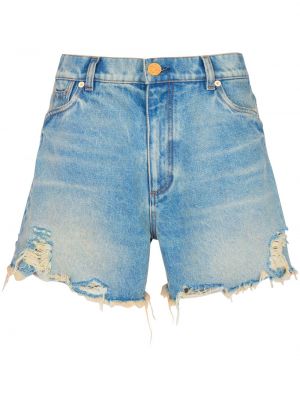 Shorts en jean Balmain bleu