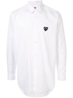 Риза бродирана Comme Des Garçons Play бяло