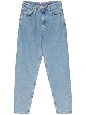 Skinny fit traperice visoki struk Tommy Jeans plava
