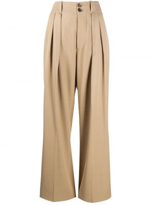 Pantalones de cintura alta bootcut Plan C marrón
