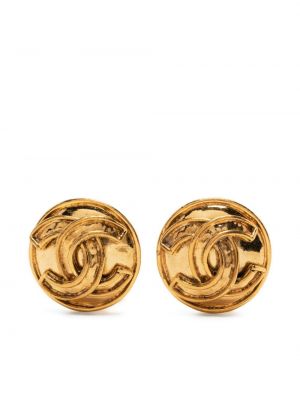 Orecchini con bottoni Chanel Pre-owned oro