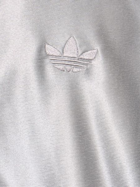 Mikina na zips Adidas Originals strieborná