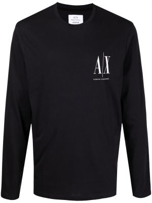 Trykt t-skjorte Armani Exchange svart