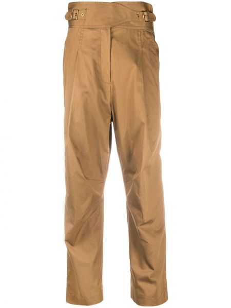 Pantalones de cintura alta Zimmermann marrón