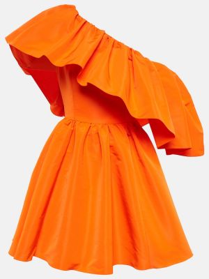 Mini robe asymétrique Alexander Mcqueen orange