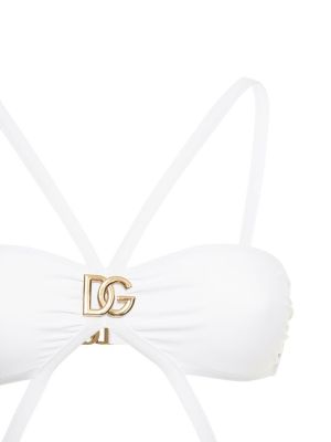Jednodílné plavky Dolce & Gabbana bílé