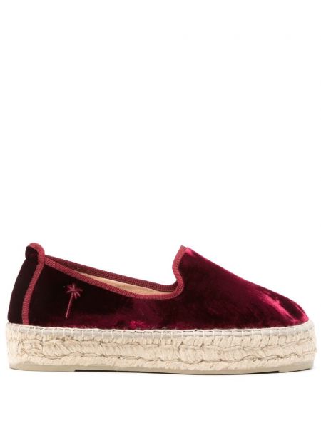 Velour espadrillos Manebi rød