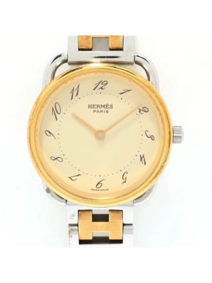 Zegarek ze stali chirurgicznej Hermès Vintage żółty