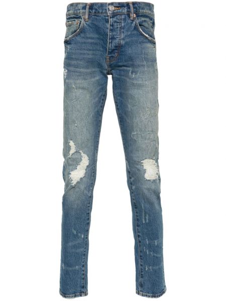 Slim fit distressed skinny jeans Purple Brand