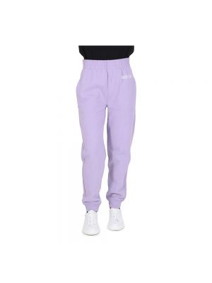 Pantalones de chándal de algodón Hugo Boss violeta