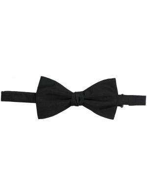 Jedwabny satynowy krawat z kokardką Saint Laurent czarny