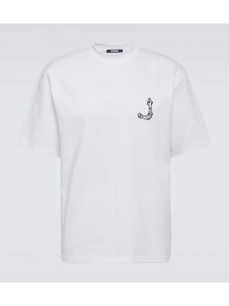 T-shirt i bomull Jacquemus vit