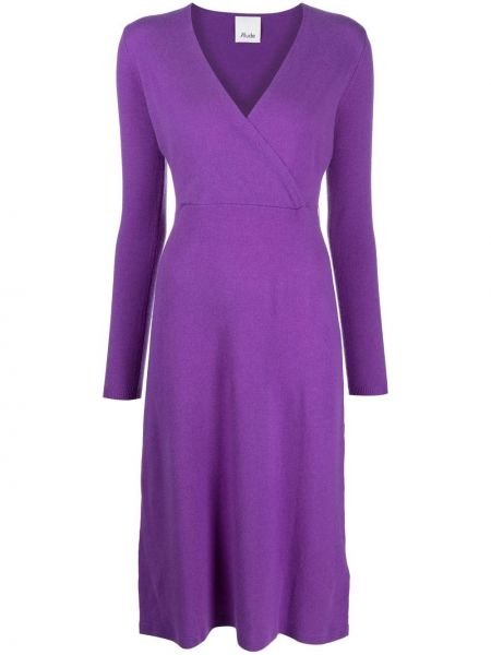 V-hals dress Allude lilla