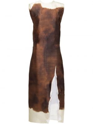 Maksi suknelė satininis Prada ruda