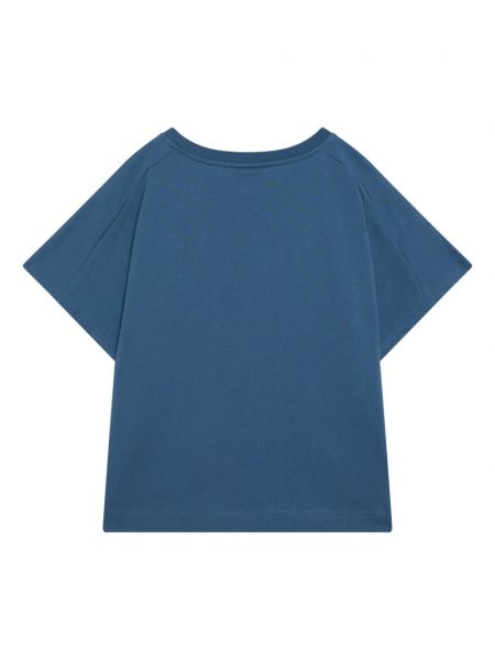 Bavlněné tričko s potiskem Sport B. By Agnès B. modré