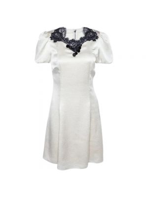 Satynowa sukienka Dolce & Gabbana Pre-owned biała
