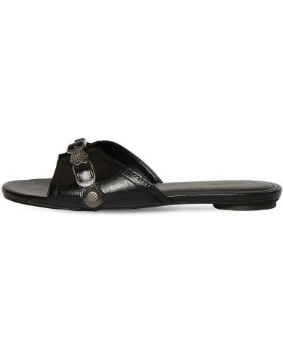 Sandale din piele Balenciaga negru
