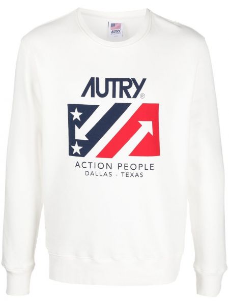Sweatshirt aus baumwoll mit print Autry weiß