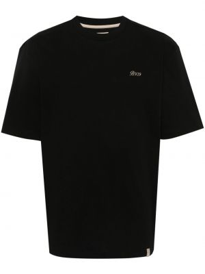 T-shirt mit stickerei aus baumwoll Boggi Milano schwarz