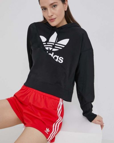 Bluza z kapturem z nadrukiem Adidas Originals czarna