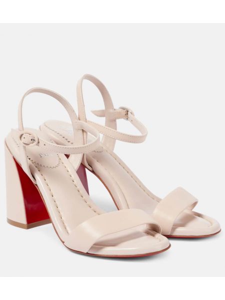 Slingback nahka sandaalit Christian Louboutin pinkki