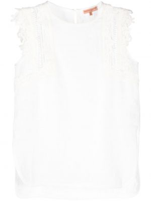 Ärmlös blus Ermanno Scervino vit